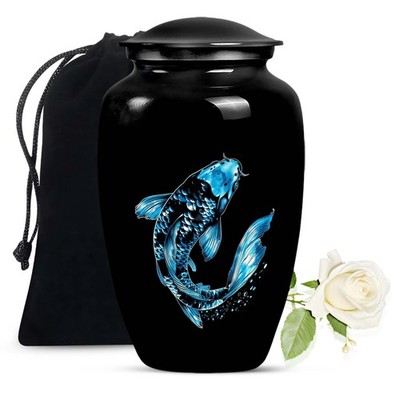 Majestic Fish Decorative Urn For Ashes Adult Dad & Mom (10 Inch)