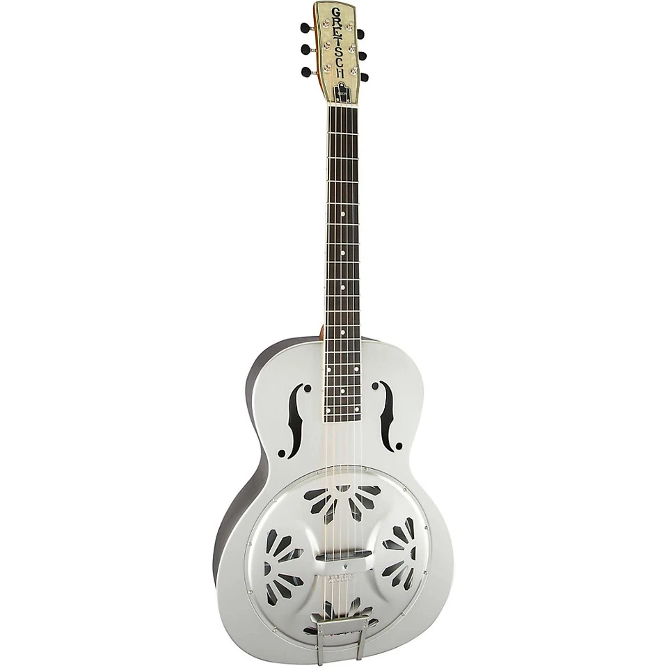 Guitarra Resonadora Gretsch G9221 Bobtail Cuello Redondo Acústica/Eléctrica Cuerpo de Acero Foto 3 de 4