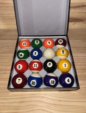 GoSports Pool Table Balls Set - Complete 1-15 + Cue Ball w/ Original Box (Used)