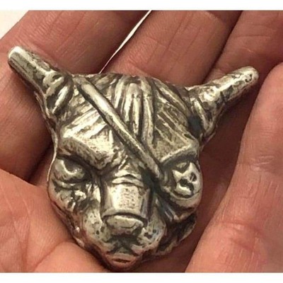 3 oz MK BarZ ''Pirate Kitty'' Hand Poured Relief .999 Fine Silver