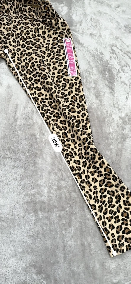 Circo Leggings Girls Size XL 14/16 Leopard Print Black Tan Brand New With Tags - Image 4 of 4