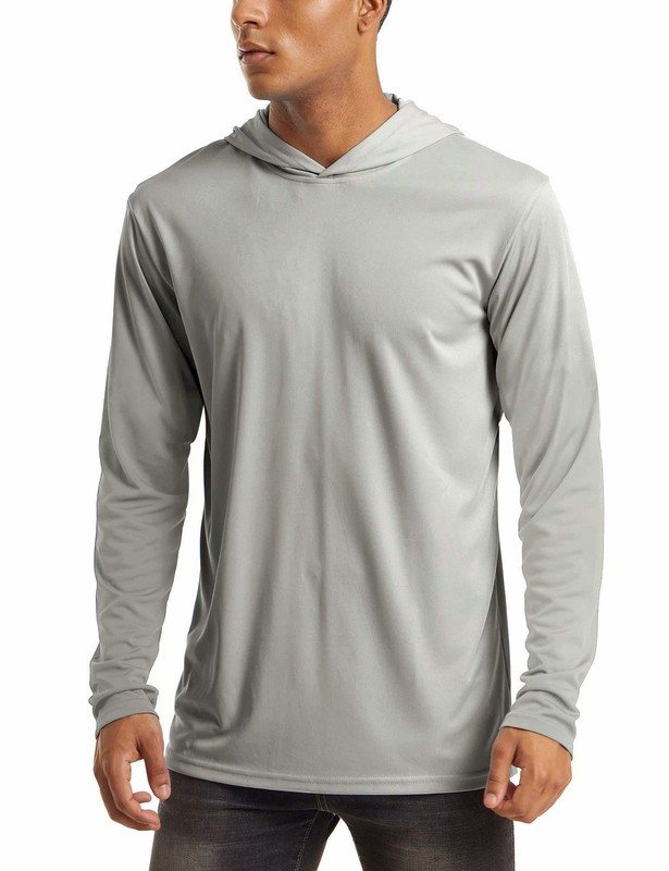 Men's Long Sleeve UPF50+ Hoodie Summer Outdoor Fishing Skin Protection UV Shirts