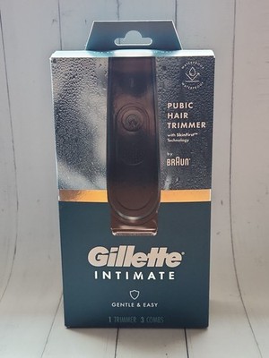 Gillette Intimate Gentle & Easy Trimmer, Waterproof Body Trimmer For Men, Black