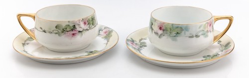 4 Sets Selb-Bavaria Rosenthal Donatello Pattern Tea Cup and Saucers 1922-1930 - Picture 18 of 22