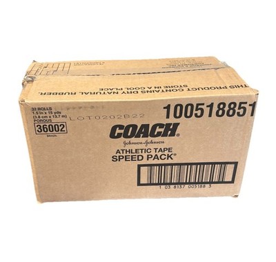Johnson & Johnson Athletic Tape/ Athletic Training Tape/ J&J/ Box Of 32 Rolls