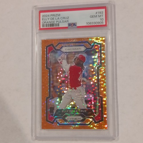 PSA 10 Elly De La Cruz Panini Prizm Rookie Orange Pulsar /399 #192 Reds