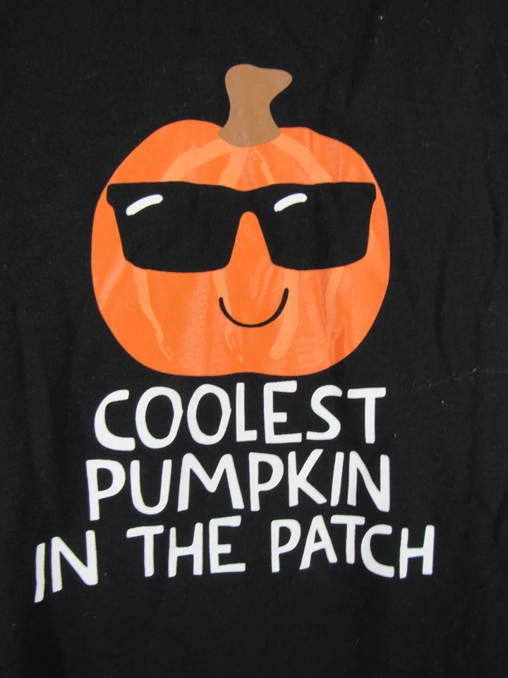 Camiseta Okie Dokie Talla 7 Niños Negra COOL CALABAZA EN EL PARCHE Halloween Foto 3 de 4