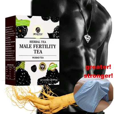 AS SHOWN Bustine di Tisane per Fertilità Maschile - 20 Bustine - Energia Potenziata