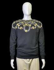 NWOT MARCELO BURLON Snake Print Black Long-Sleeve Crewneck; Size: Medium