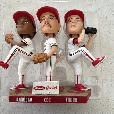 TUDOR, COX, ANDUJAR 1985 NLCS ST. LOUIS CARDINALS BOBBLEHEAD 9-5-25 SGA IN-HAND