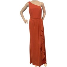 CELEBRATE DB STUDIO Chiffon One-Shoulder Sienna Bridesmaid Dress W/ cascade Zs10