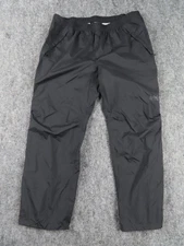 REI Pants Mens XL Short Black Rainier 2.5L Waterproof Rain Resistant Outdoors