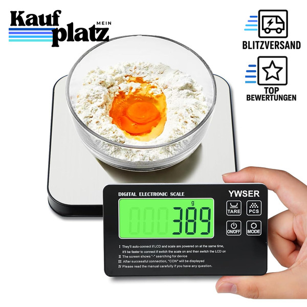 Digitale KüChenwaage 15Kg Lcd-Fernanzeige 1G PräZision 7 Einheiten-image