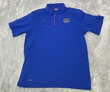 Nike Florida Gators Fit Dry Polo Shirt Blue Orange Men  s Size Large
