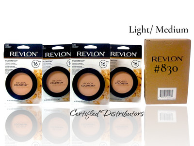 4-Pack, Revlon ColorStay Pressed Powder Makeup 830 Light/Medium Full Cover 0.3oz