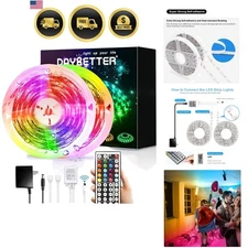 Waterproof LED Strip Lights 32.8ft Color Changing RGB Tape Lights with Remote