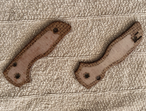 RC Bladeworks Natural Canvas Inlay/Brown Burlap Outer SpyderCo Lil Native Scales