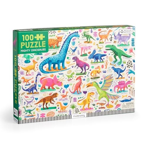 Mighty Dinosaurs 100 Piece Puzzle by Mudpuppy (Jigsaw) - Image 2