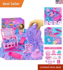 Unicorn Stretchy Cloud Sand - Tactile Sensory Kit in Treasure Chest for Kids 3