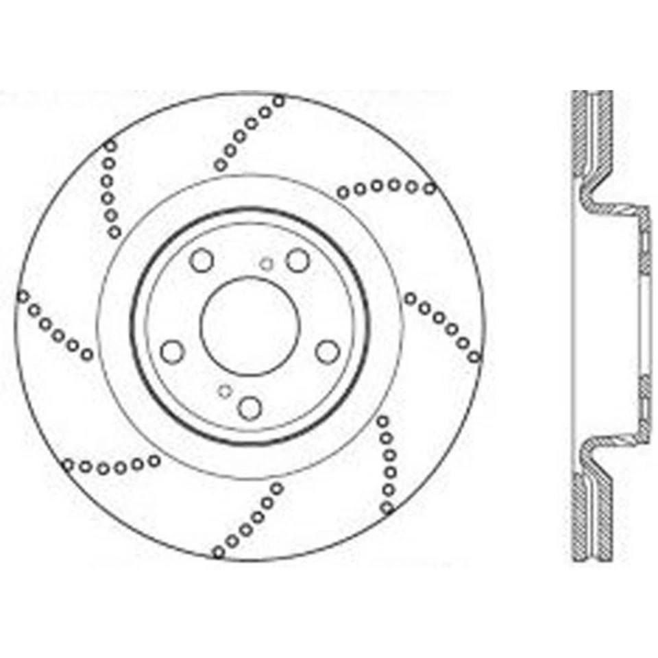 SET-CE12844164-2 Discos de freno centrados Juego de 2 ruedas delanteras para Lexus IS F 2008-2014 Foto 3 de 4