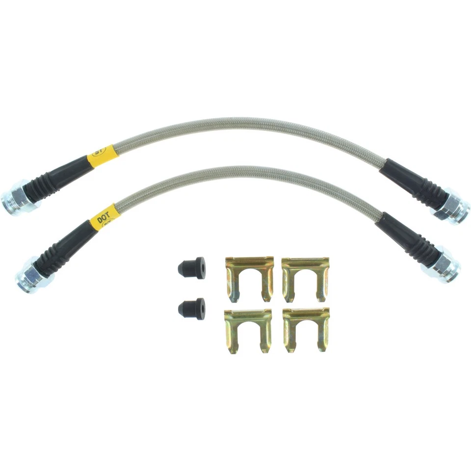 Kit de línea de freno delantero trenzado de acero inoxidable StopTech 950.61512 para Ford Fiesta 11-19 Foto 2 de 2