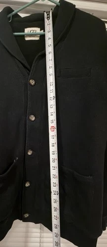 UGG Men's Large Black Button-Front Fleece Lined Jacket image 11