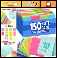 150 Sticky Notes 3x3 - Self-Stick Pads in Bri...
