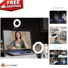 Compact 5 Inch Ring Light for Live Streaming  Video Conferencing - Easy Clip-On