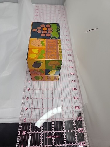 Vintage Tin Metal Recipe Box Made by Hallmark Cards, Inc, Fruit & Flower Design - Picture 12 of 12