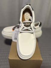 Hey Dude Wendy Nova Classic Shoes Egret/Leopard Womans 9M