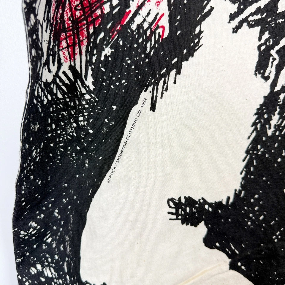 Camiseta De Colección 1992 AOP Nativo Indio Puntada Única Montañas Rocosas - Para Hombres L Foto 4 de 4