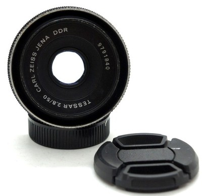 Carl Zeiss Jena Tessar lens 2.8/50 mm Black Edition M42 Screw