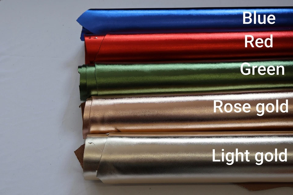 Cuero metálico vegetal de vaca, hojas de cuero genuino de vaca grueso 1,9 mm//3,75 OZ Foto 2 de 4