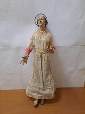 ANTICA SCULTURA MADONNA ADDOLORATA-TESTA E ARTI IN LEGNO Napoli( PERIODO 1800)