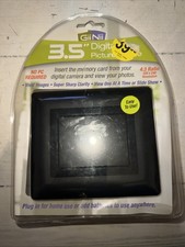 GiiNii 3.5" Digital Picture Frame Black Works With Memory Card or Mini USB Port