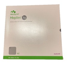 Mepilex Ag Antimicrobial Soft Absorbent Dressing 8 X 8" 287400 Box of 5 Exp 2028