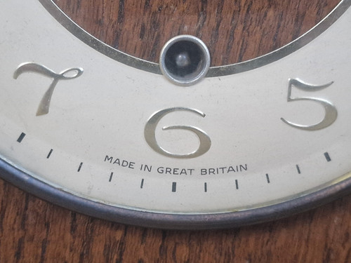 Vintage Smiths Westminster Chiming Oak Mantle Clock 1950/60 With Key Made In GB - Picture 4 of 13