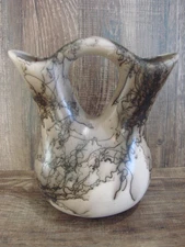 Small Native American Horse Hair Wedding Vase Pottery by Vail