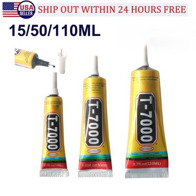 15/110ml T-7000 Glue Needle Point Drill For CellPhone Screen Glass Jewelry Black