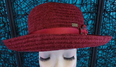 Vintage Betmar Demure Wool Beaded Pink Brim Hat Betmar Women main image 3