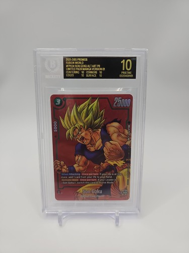BGS Pristine 10 Son Goku Alt Art DBS Fusion World FP-034 Black Label 