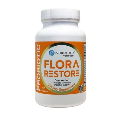belle+bella Flora Restore Daily Probiotic - 15 Billion Live Cultures - Probio...