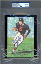 George McAfee Gem Mint 10 PSA DNA Signed Goal Line Art Card GLAC Autographed