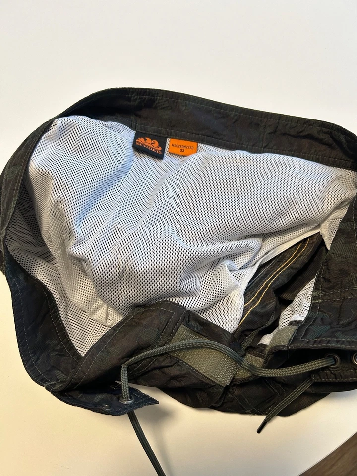 Sundek Usado en Excelente Condición Marrón Camuflaje 3 Entrepierna Rayas Bañador Board Shorts 33 - Imagen 4 de 4