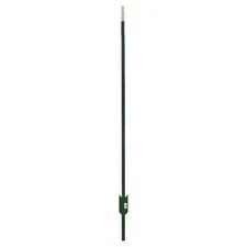 Green Steel Fence T-Post 1-3/4 in. x 3-1/2 in. x 6 ft. No-Rust Fencing Fabric