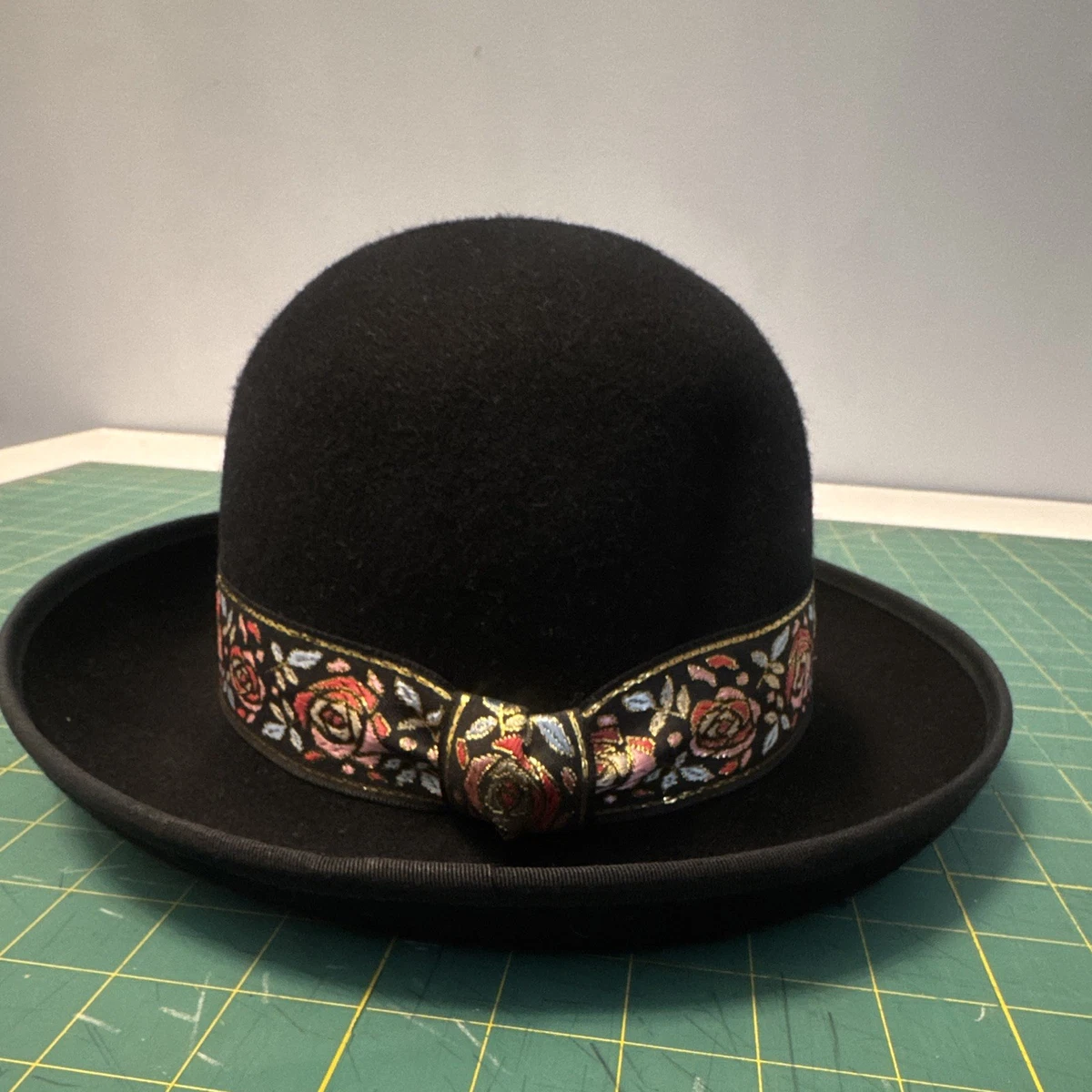 Betmar Alexandrite cloche black hat with floral accent Side Flower Cloche Hat by Betmar --> Shop Hats, Beanies  main image 2