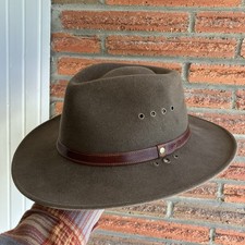 Col. Littleton Brown Fur Felt Western Fedora ...