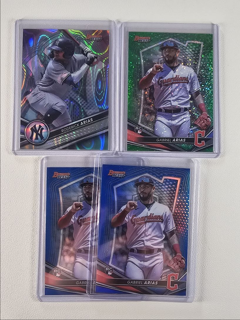 [4] GABRIEL ARIAS 2022 BOWMAN'S BEST ROOKIE GREEN MINI DIAMOND RC /99 Q4407