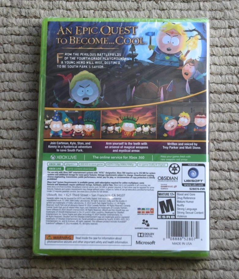 South Park: The Stick of Truth Xbox 360 Sealed/New Game Videogame Free Shipping - Image 2 of 2