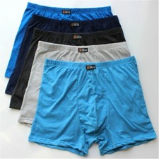 5 Pz Mutande Uomo In Cotone Slip Shorts Taglia Plus L-6XL Colore Casual